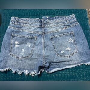 KanCan Distressed Denim Shorts